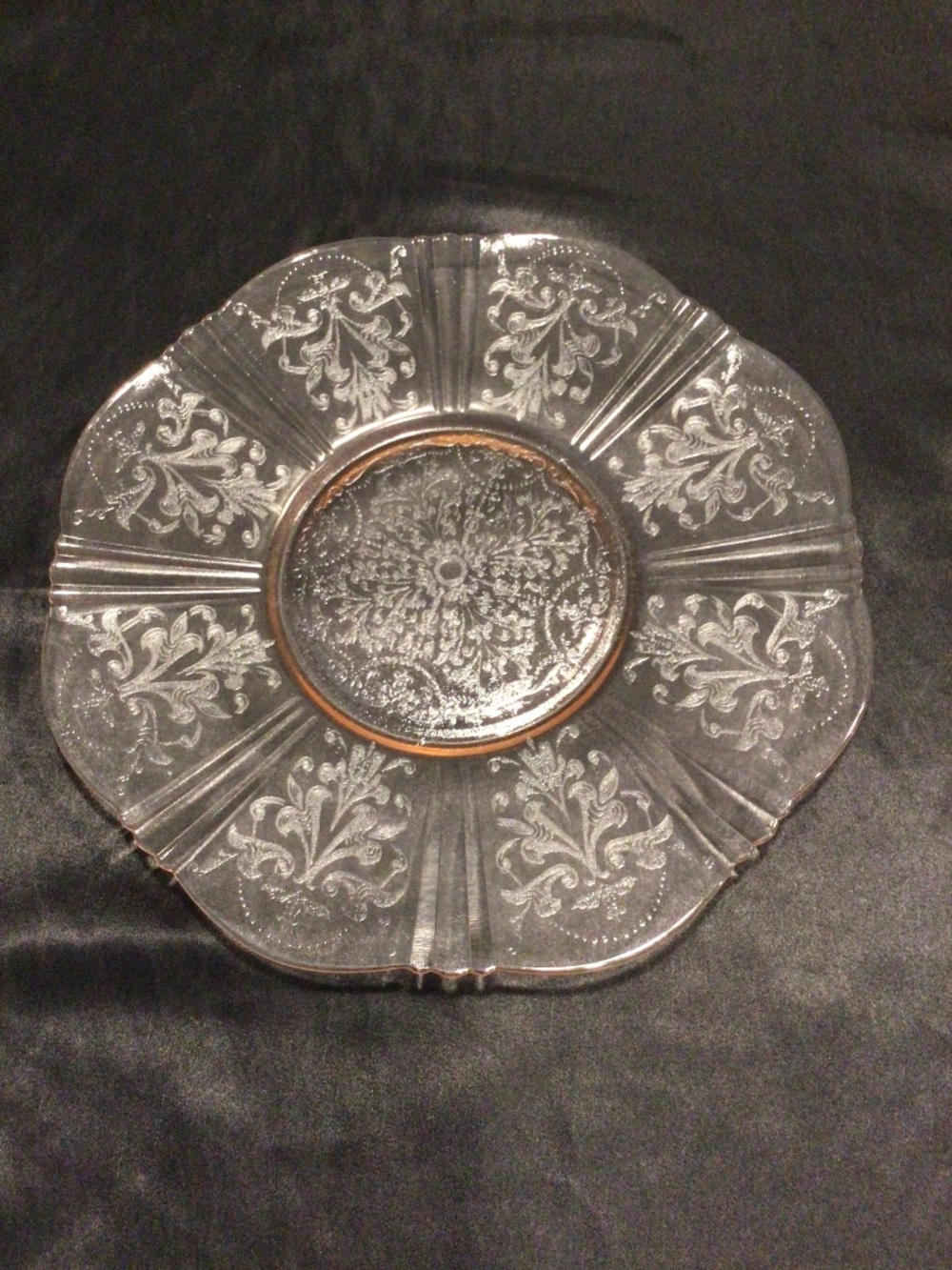 Vintage McBeth-Evans Pink Depression Glass Platter